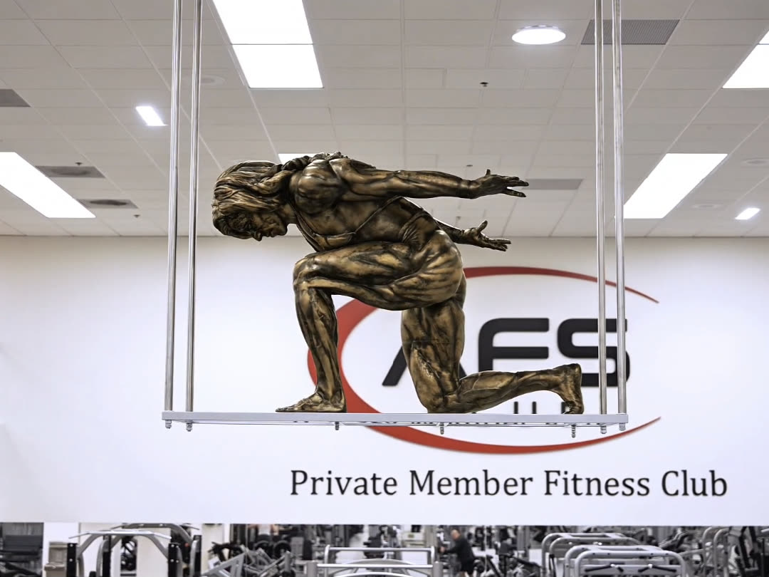 Sarah Villegas statue inside AFS Club